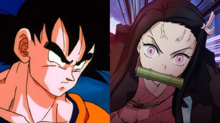 Two of the main characters of Dragon Ball z and Demon Slayer.