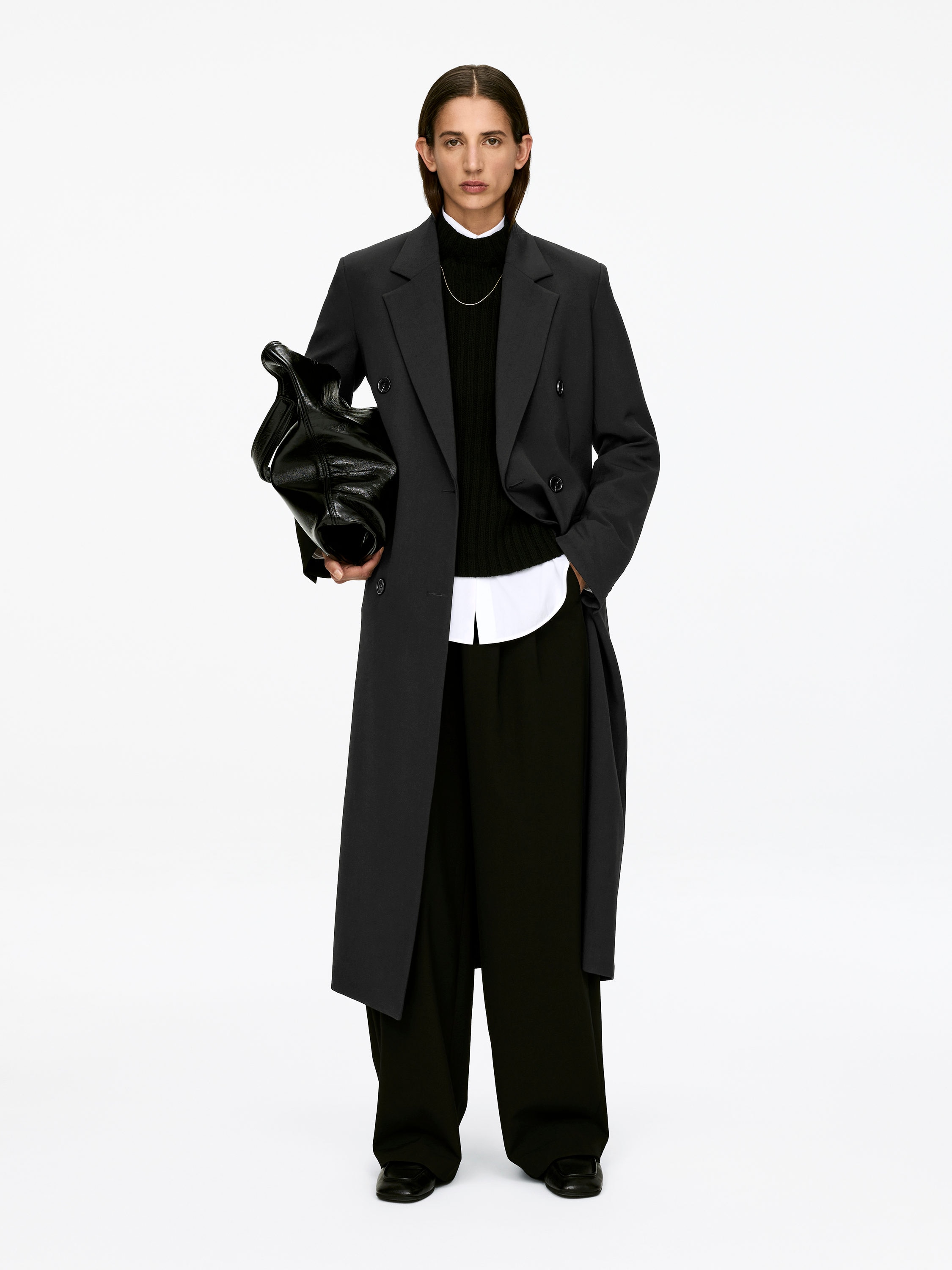 Slim Coat &amp;ndash; Black &amp;ndash; Women &amp;ndash; Arket Gb