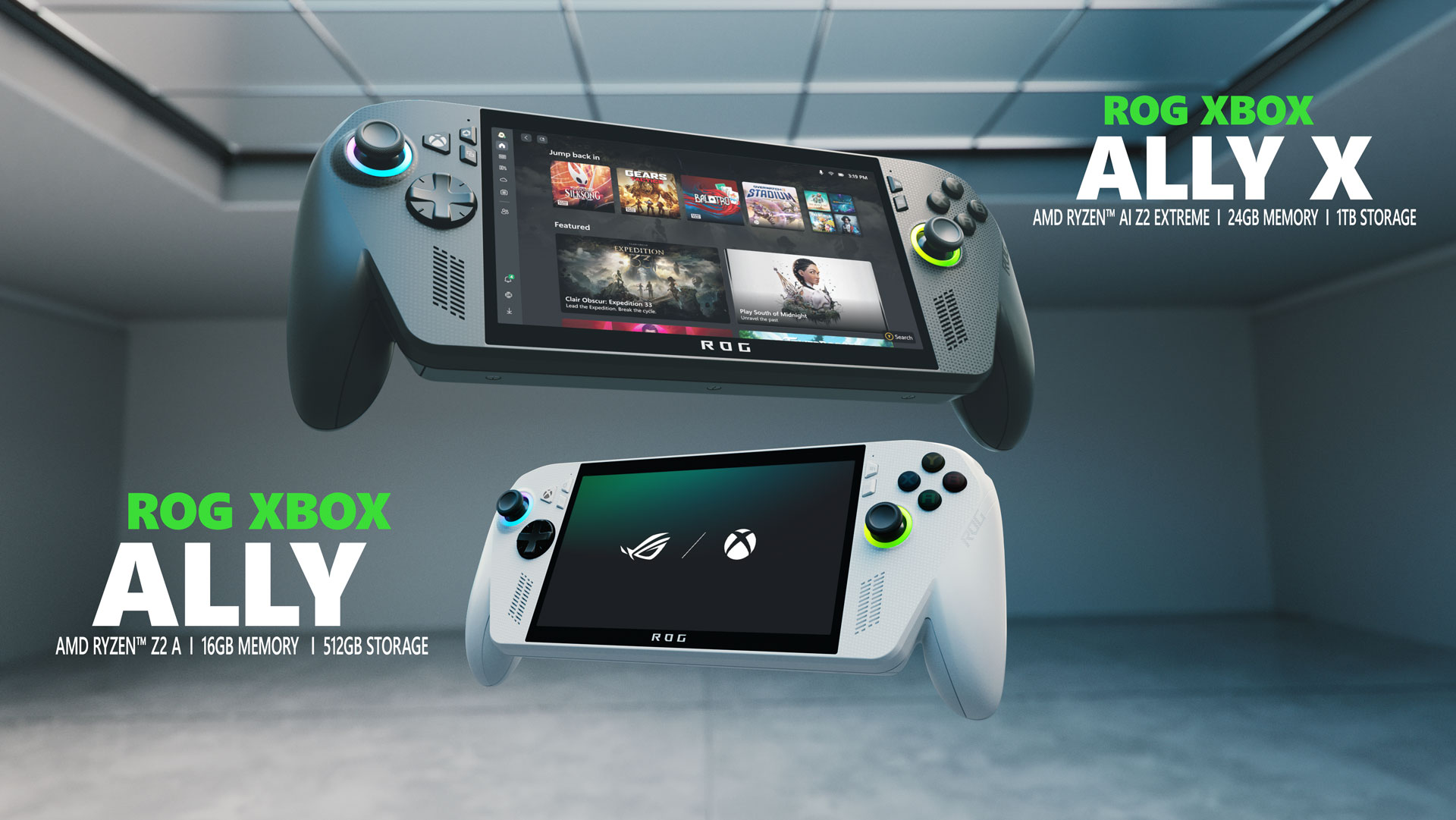 an image of the ROG Xbox Ally X and Xbox Ally