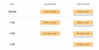 Amazon Drive's pricing options