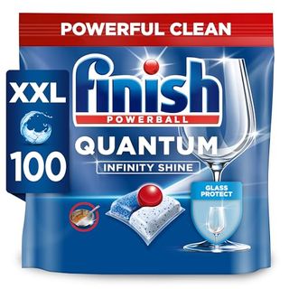 Finish Quantum Infinity Shine Dishwasher Tablets Bulk | Scent: Fresh | Size: 100 Dishwasher Tabs |for Sparkling Clean