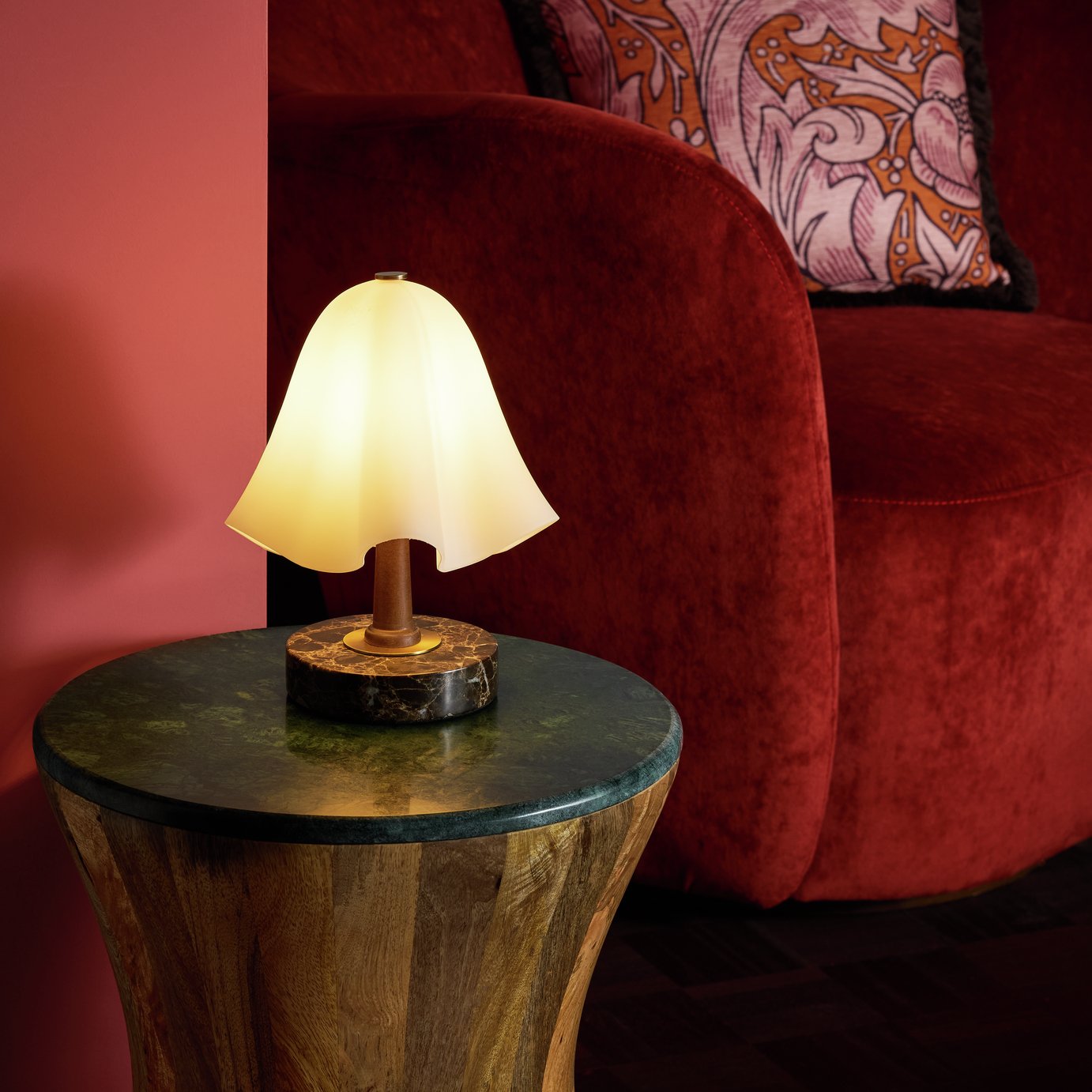 Habitat X Morris &amp;amp; Co. Glass Shade Table Lamp