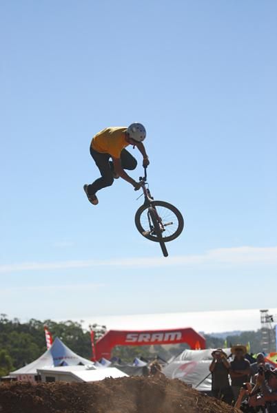 The dirt jumpers were throwing it all down in the hot Adelaide sun