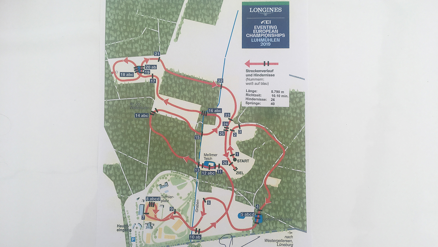 European Eventing Championships 2019 cross-country course map
