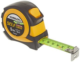 Komelon Pse55e 5m/16' Metric Self-Lock Tape Measure, Yellow/black