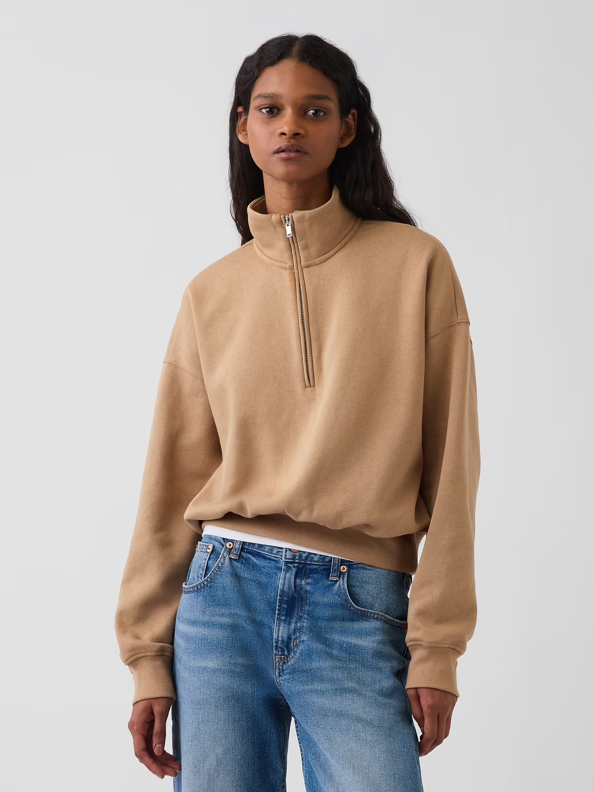 Gap, Vintagesoft Oversized Half-Zip Wedge Pullover