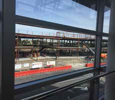 View of the beginning structure of this building across from Oracle. 