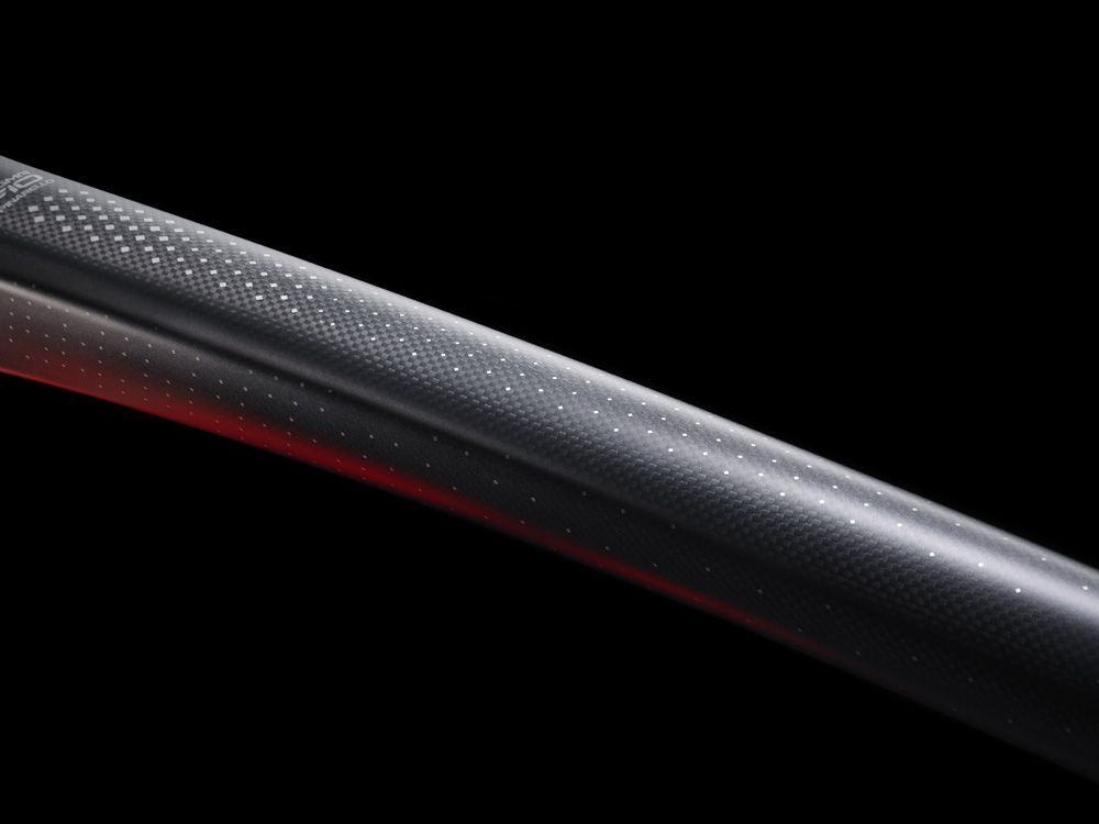 The finish on the top tube