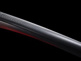 The finish on the top tube