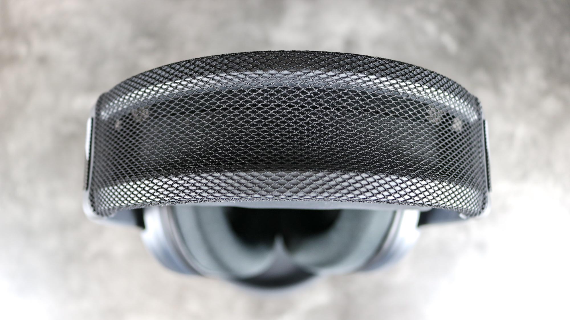 An overhead view of the Turtle Beach Atlas Air headset showing its mesh headband