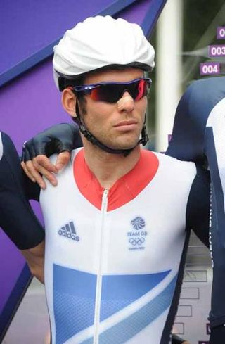 Mark Cavendish (Great Britain) before the start of the London 2012 Olympic road race.