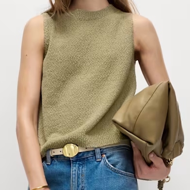 M&S Textured Green Knitted Vest