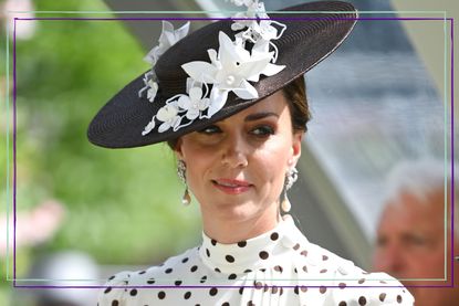 Kate Middleton’s statement looks include her Royal Ascot dress, seen here wearing it during a presentation at Royal Ascot 2022