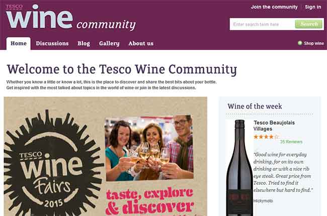 Tesco wine community