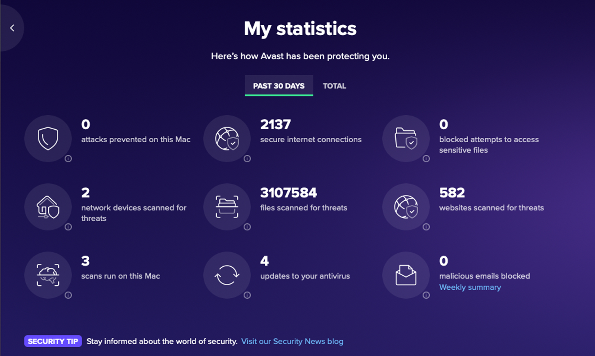 Avast Security Premium app screen shot