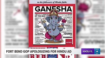 Texas Republicans apologize for Ganesh ad