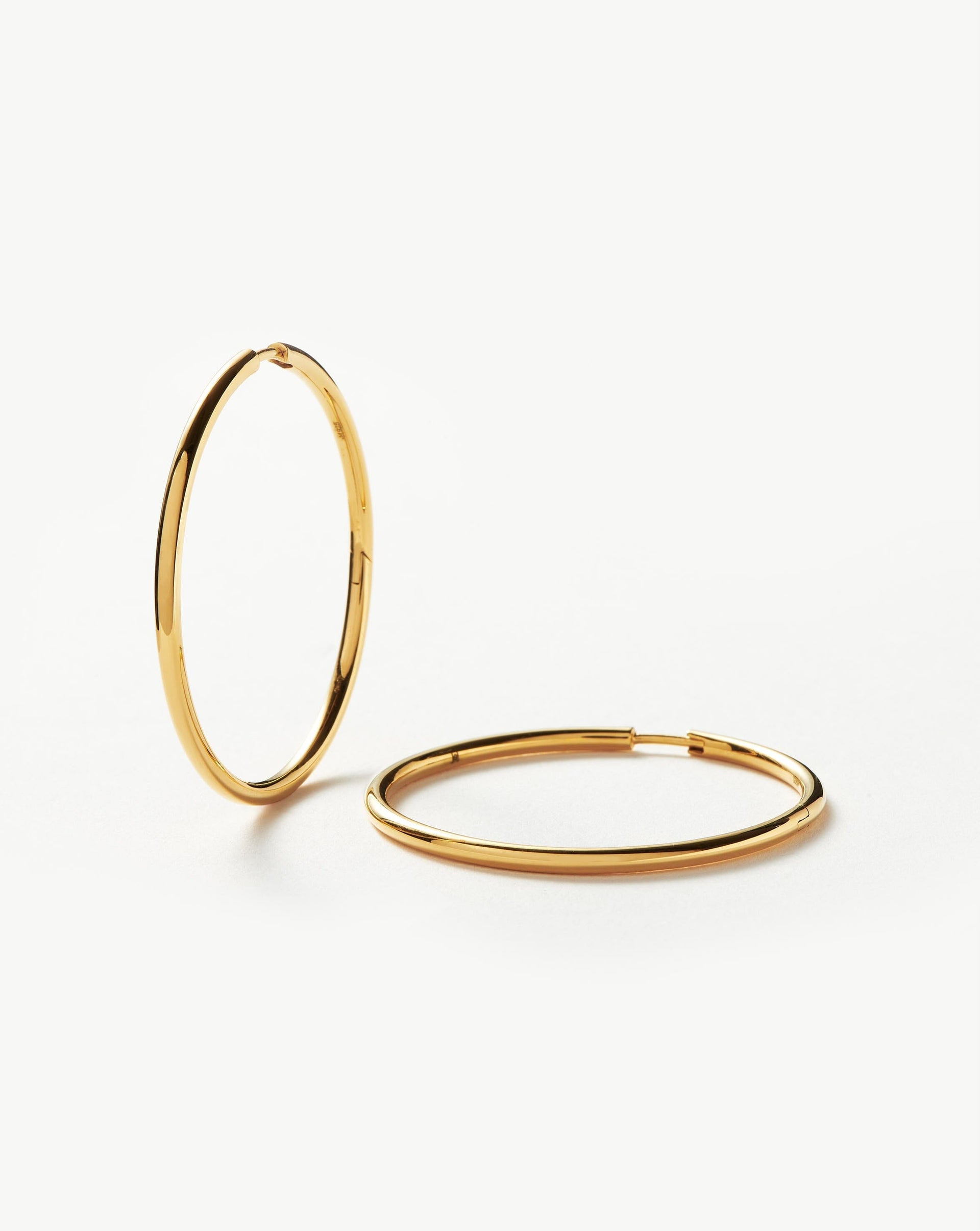 Classic Large Hoop Earrings | 18ct Gold Vermeil - 18ct Gold Vermeil