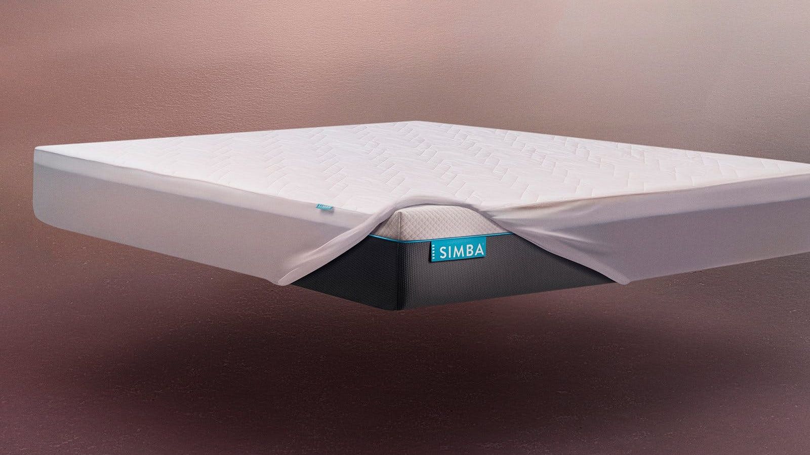 Simba mattress protector on a bed