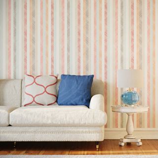 Bobbi Beck Zig Wallpaper in a living room