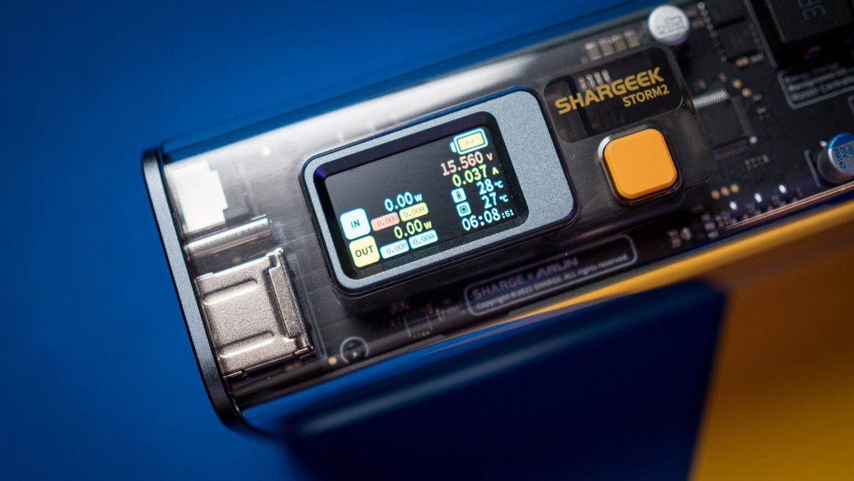 Shargeek's Storm 2 is a 100W power bank with a see-through design