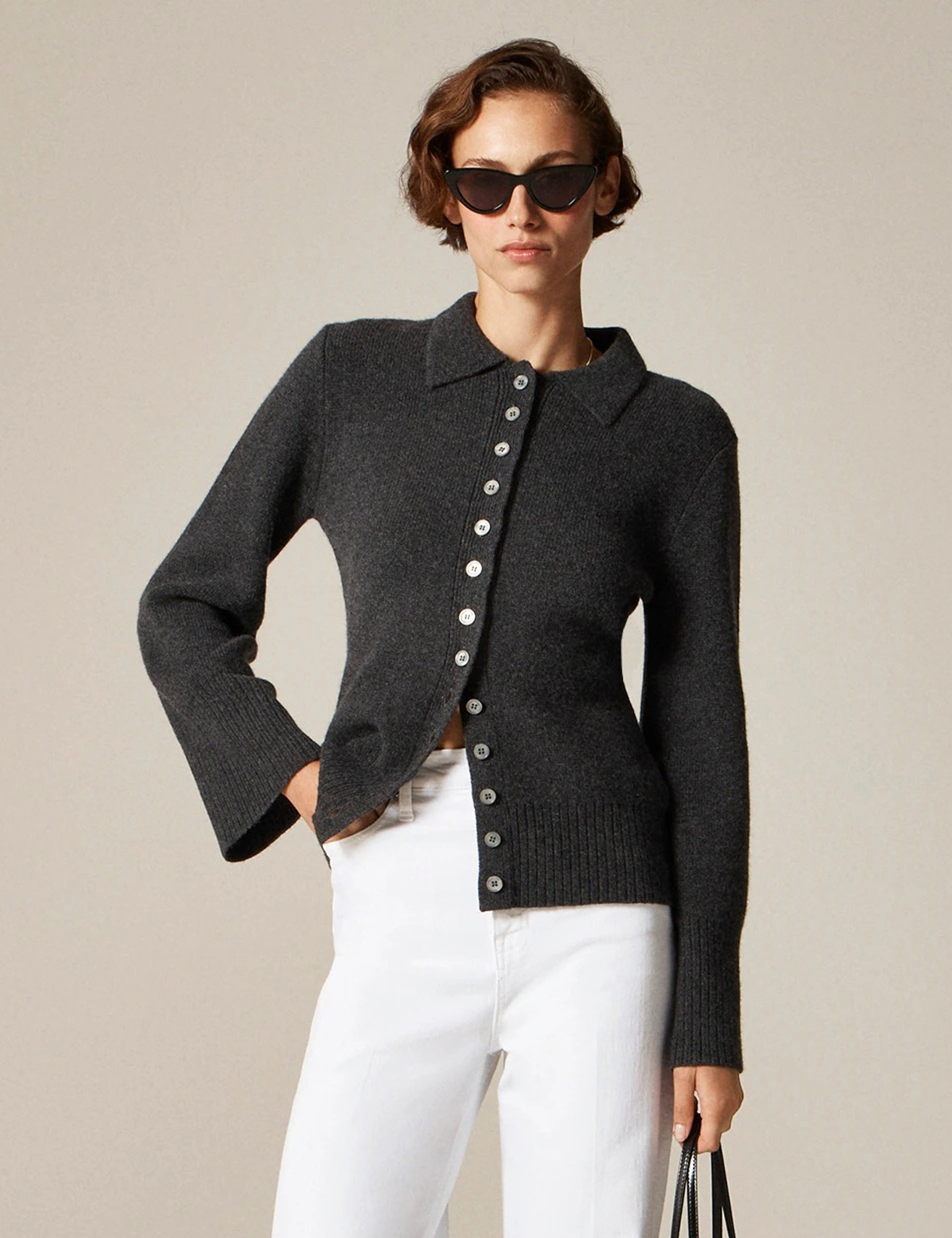 J.Crew, Milano-Stitch Cinched-Waist Cardigan
