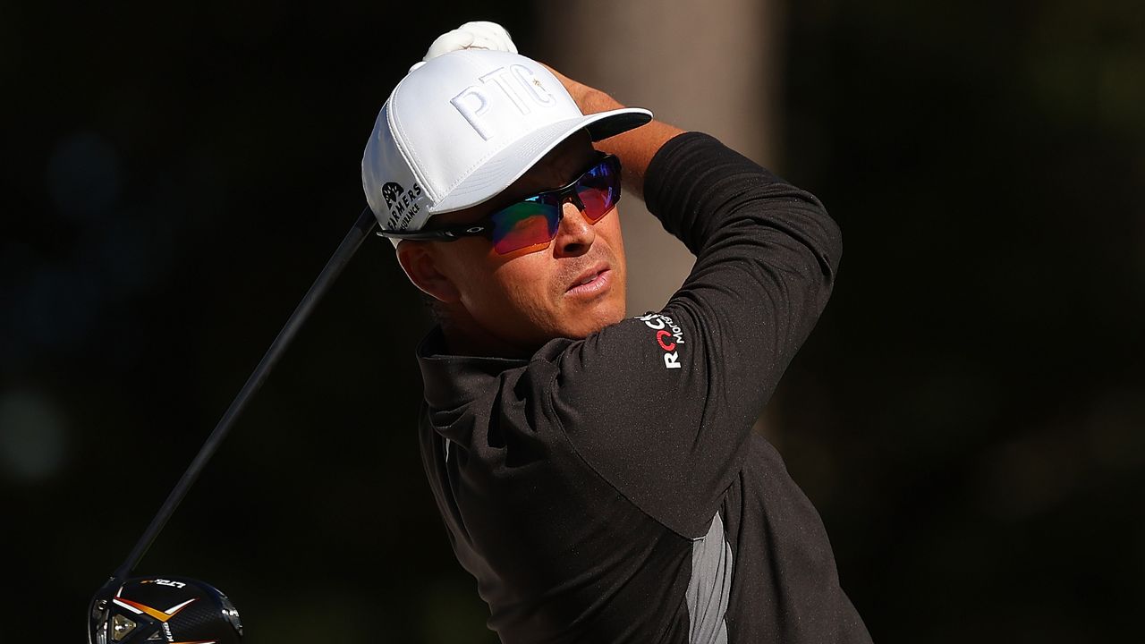 Rickie Fowler takes a shot at the 2022 CJ Cup at Congaree