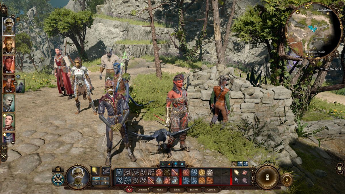 Fantasy adventurers standing in a group