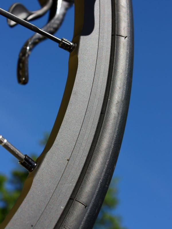 This 2011 Mavic R-Sys rim is notable for its new brake track texture as well as the interesting extra-hard surface finish. We'll have more official information in a few weeks.