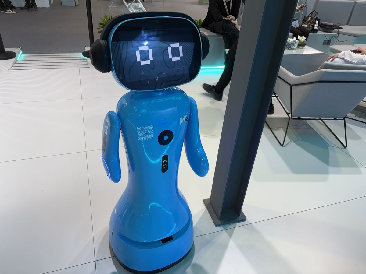 An image of a cute robot at GITEX