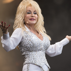 Dolly Parton performs on the Pyramid Stage during Day 3 of the Glastonbury Festival at Worthy Farm on June 29, 2014 in Glastonbury, England.