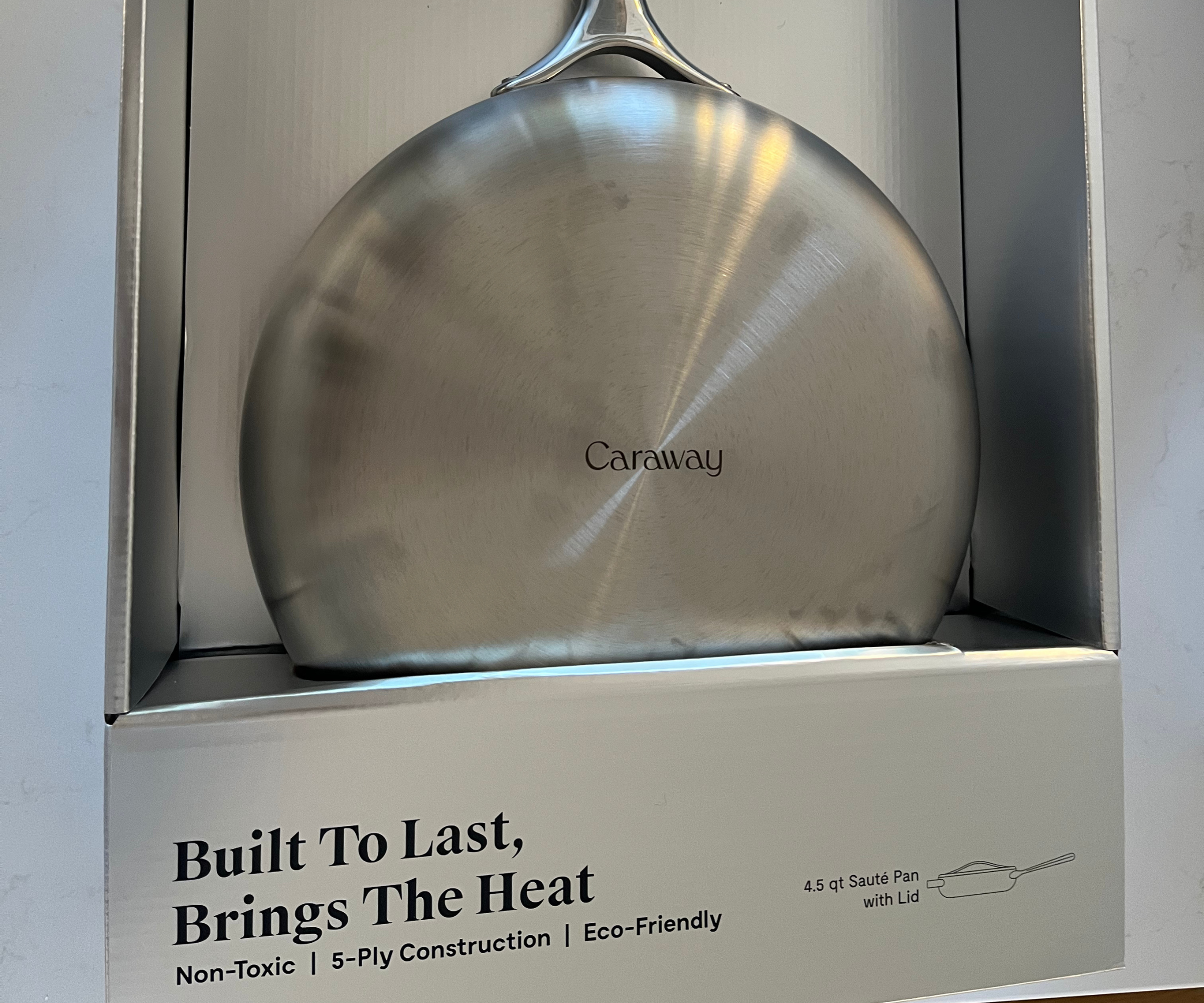 Caraway stainless steel saut&amp;eacute; pan in my test kitchen