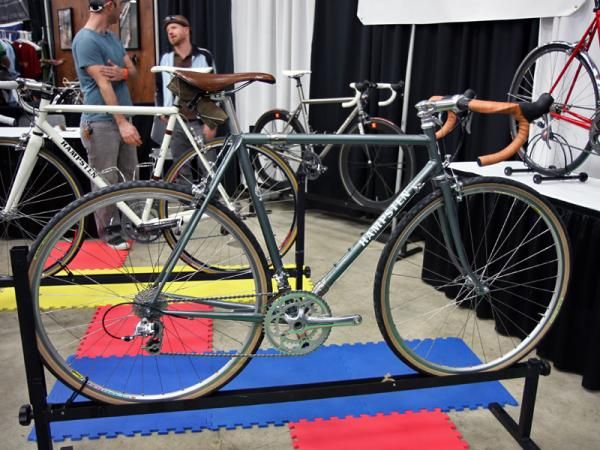 Hampsten showed an impressive collection of bikes at NAHBS, incluidng this lugged steel dirt road bike.