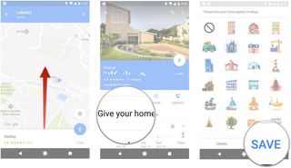 Customize home label in in Google Maps