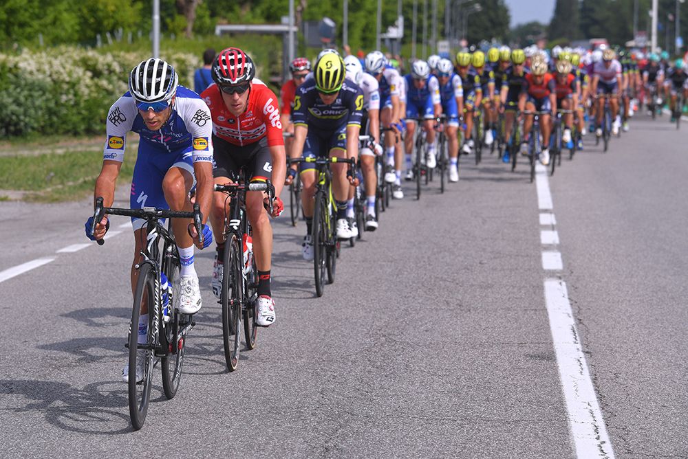 QuickStep Floors lead the peloton on stage 12