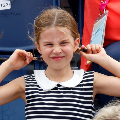 Princess Charlotte of Cambridge attends the England v India Women's hockey match during the 2022 Commonwealth Games at the University of Birmingham Hockey & Squash Centre on August 2, 2022 in Birmingham, England.