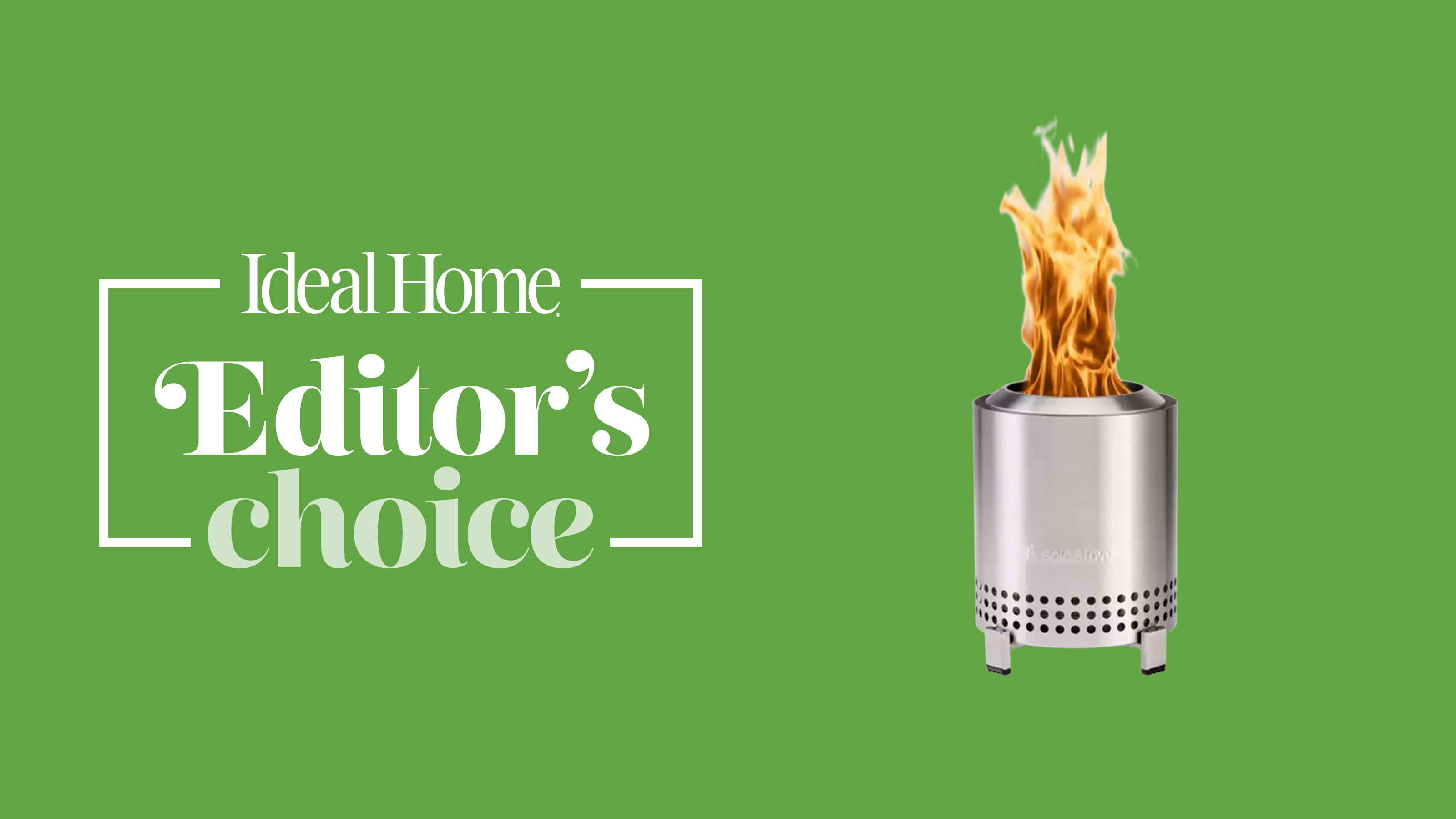 Editors choice Solo Stove mini firepit on green background