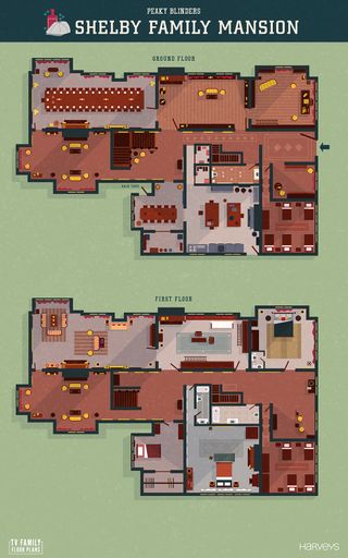 Peaky Blinders Shelby family mansion floor plan