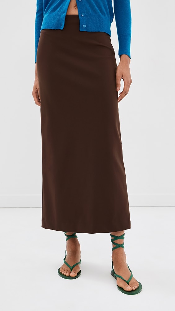 Compact Pencil Skirt - Brown