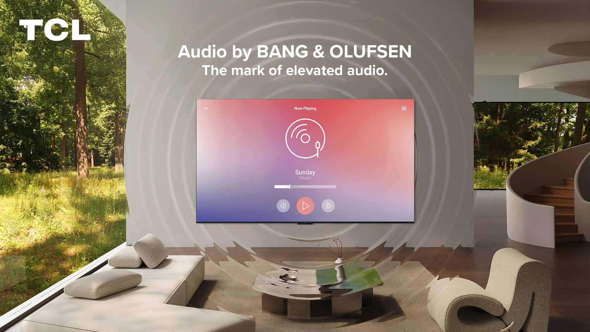 TCL press material referring to B&amp;amp;O sound system on TCL C8L TV.