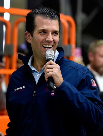Donald Trump Jr. campaigning in Las Vegas for his father.