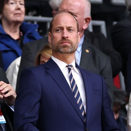 Prince William, Prince of Wales looks during the Emirates FA Cup Final match between Chelsea and Manchester City on May 16, 2026 in London, England