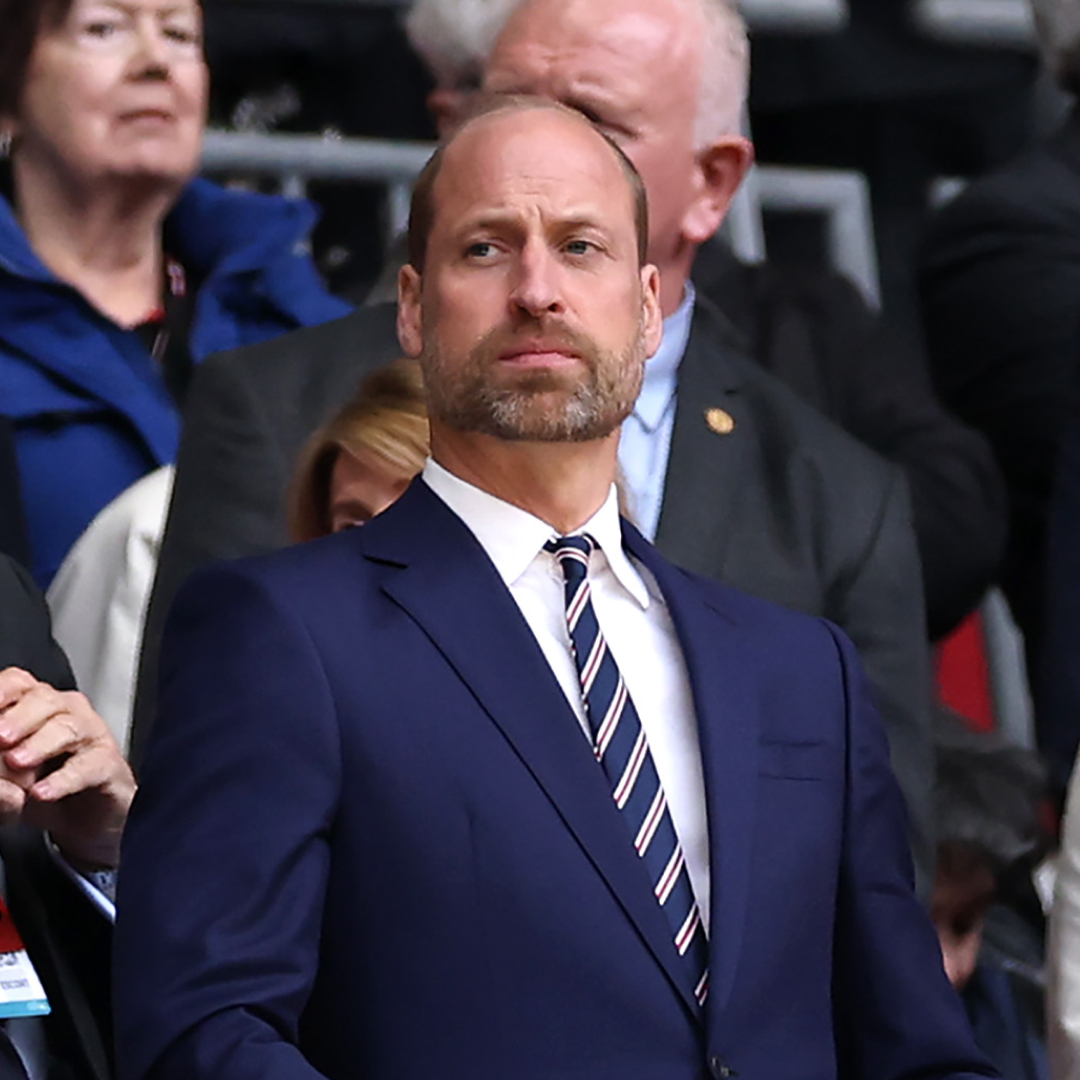 Prince William, Prince of Wales looks during the Emirates FA Cup Final match between Chelsea and Manchester City on May 16, 2026 in London, England
