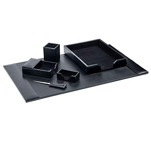 Bonded Leather Desk Set