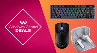 Windows Central promotional deal banner for various ASUS products