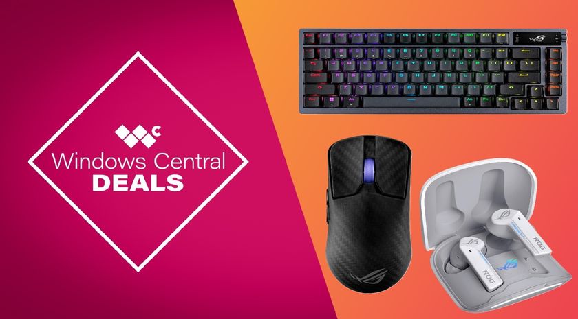 Windows Central promotional deal banner for various ASUS products