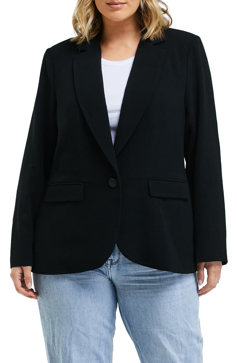 Megan blazer crepe de um botão