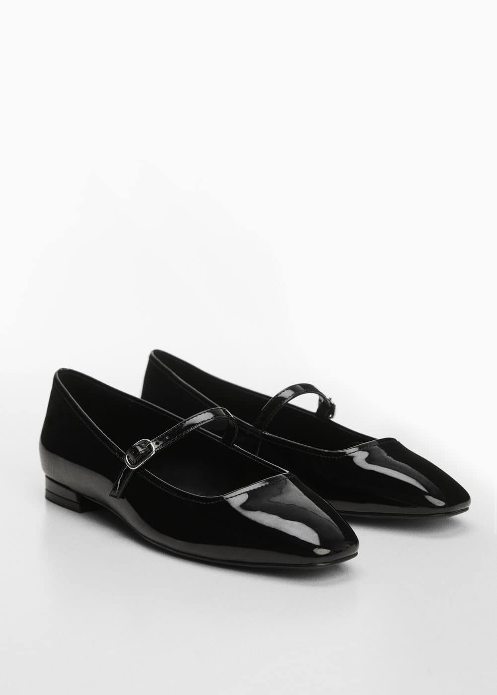 Patent Leather Effect Ballerina -  Women