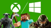 Xbox characters on an Xbox logo background