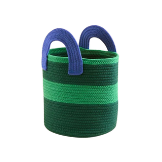 Green Dark Garden Rope Storage Basket