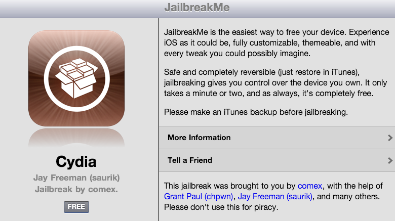 JailBreakMe 3.0 browser-based jailbreak arrives for iOS 4.3.3 (iPad 2  included!) - 9to5Mac